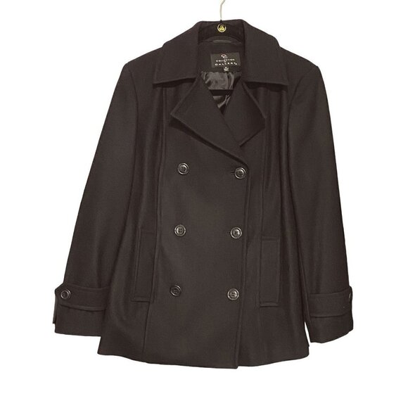 New Gallery Collection Vintage 90's Black Wool Double Breasted Peacoat Women's M